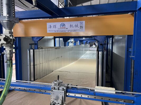 6kg/m3 Ultra-Low Density Continuous PU Foam Making Machine with 20HP Chiller System